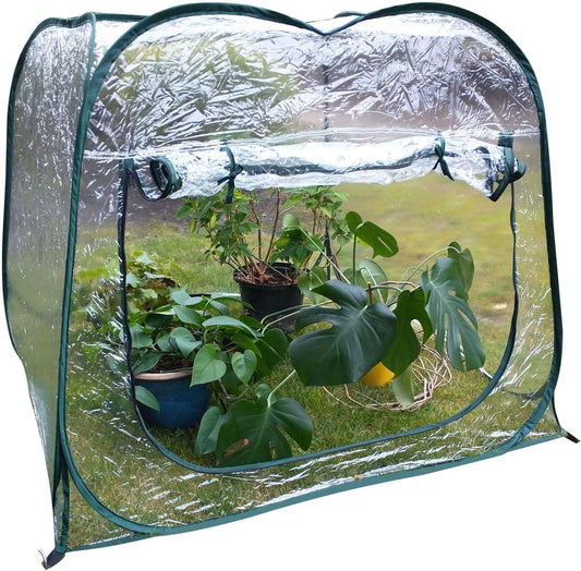 Large Portable Pop-Up Greenhouse with Roll-Up Window