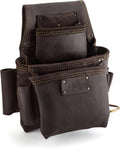 Oil-Tanned Leather Tool Pouch Set - Heavy-Duty Carpenter Pouches