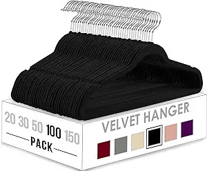 Utopia Home Velvet Hangers 100 Pack - Non-Slip Clothes Hangers