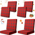 Newwiee 8Pcs Patio Cushion Covers for Outdoor Furniture