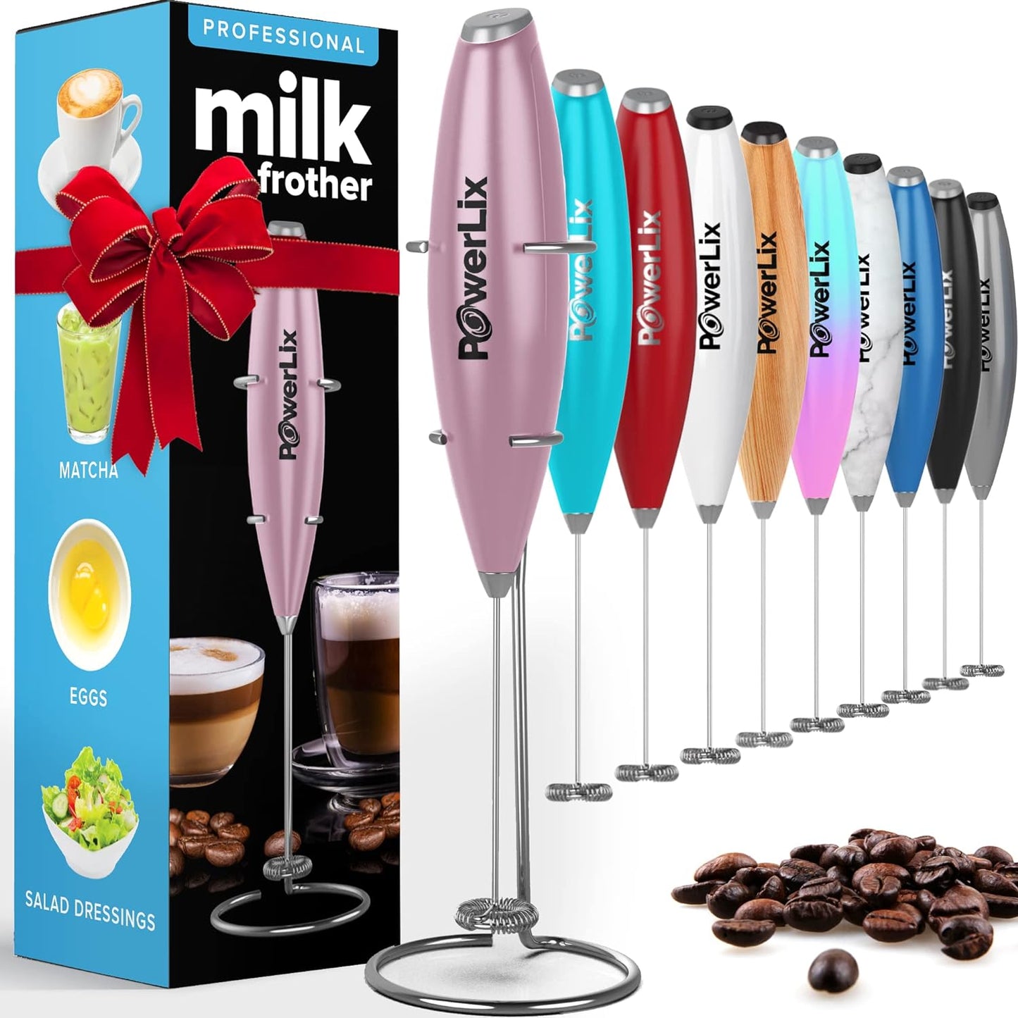 PowerLix Handheld Milk Frother - Perfect Foam Fast
