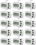 Frienda 16 Pack White Digital Fridge Thermometer - Waterproof