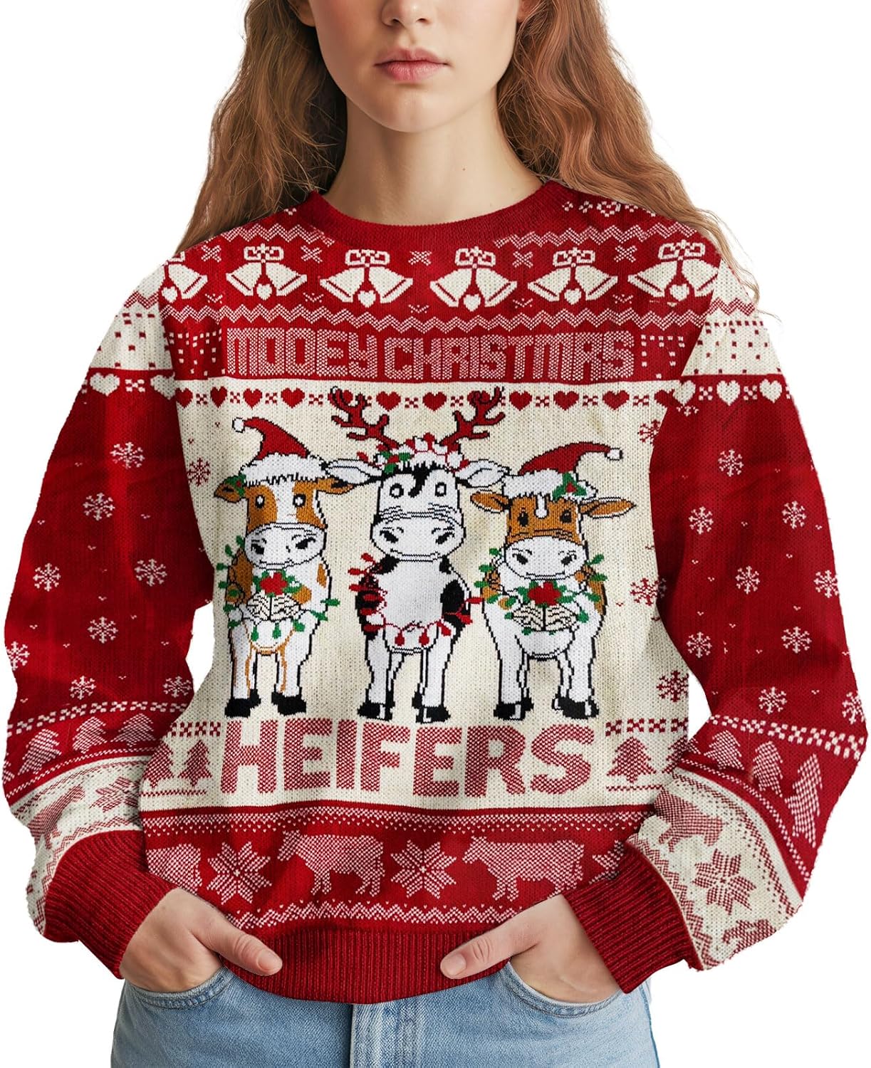 34HD Ugly Xmas Sweater for Men and Women - Funny Holiday Knit