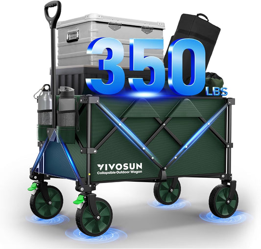 VIVOSUN Collapsible Folding Wagon for Outdoor Utility Use