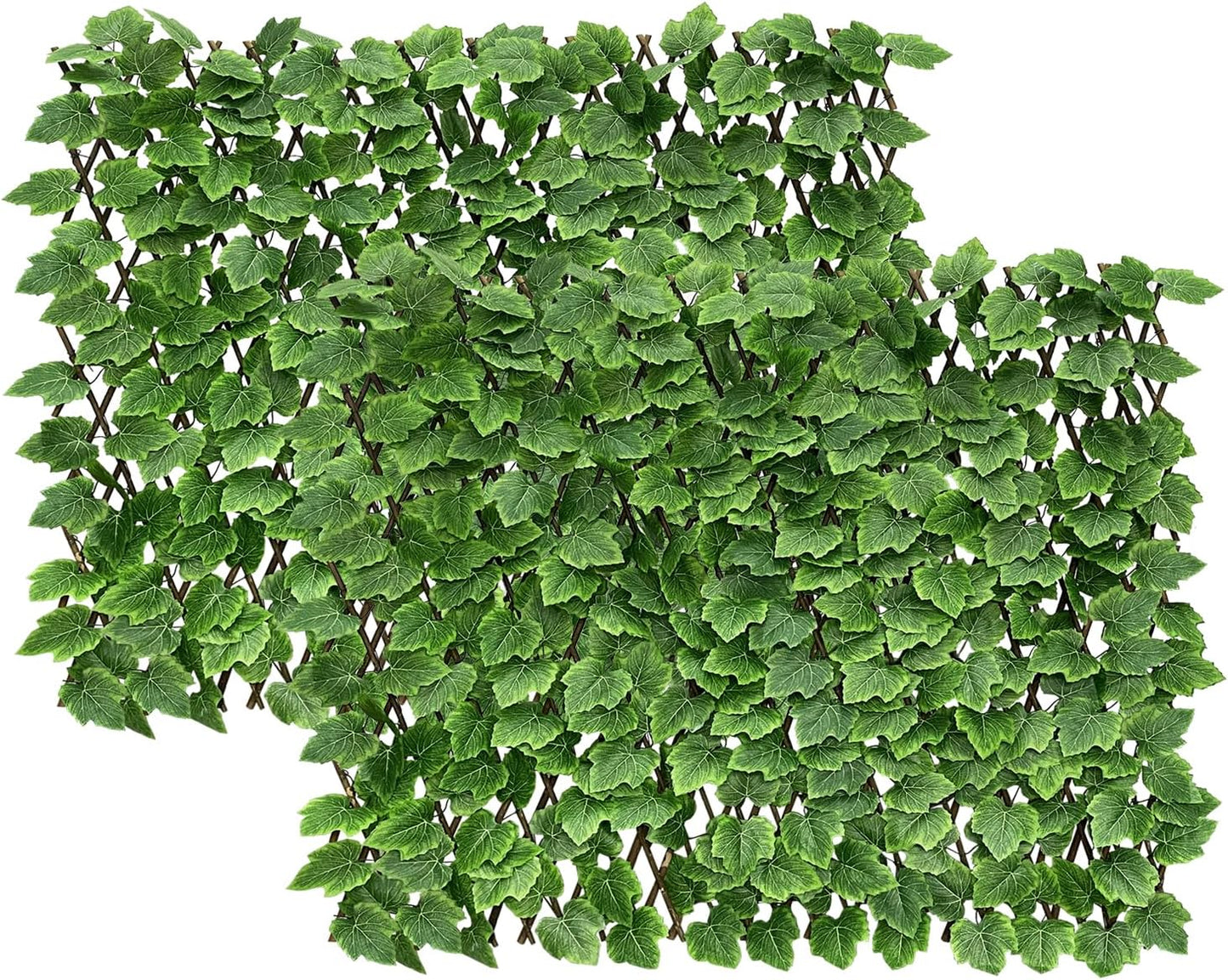 Expandable Faux Ivy Fence Privacy Screen for Garden and Patio