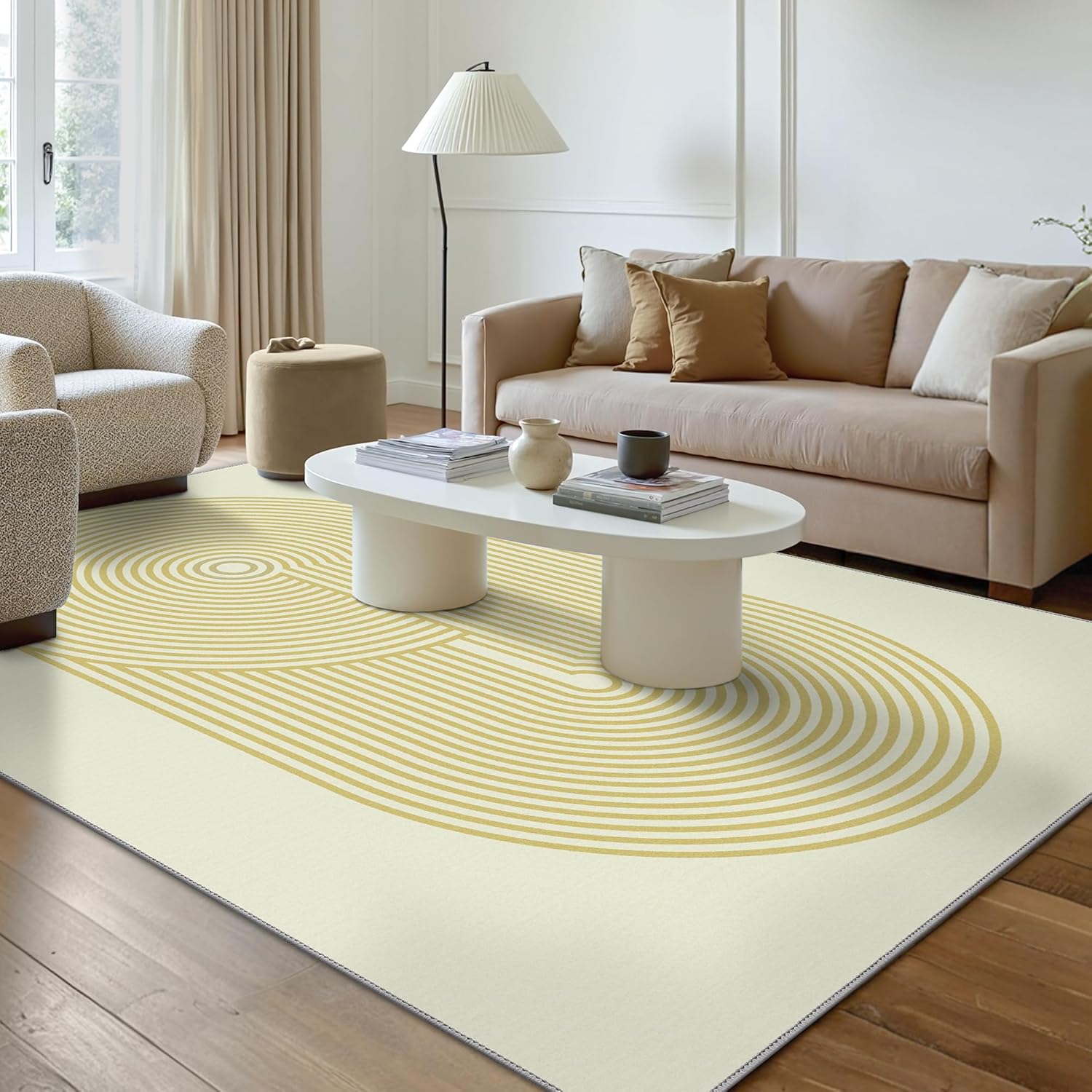 Bavni Area Rugs 8x10 - Modern Soft Non Slip Washable Rug
