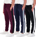 Boys Tech Fleece Open Bottom Sweatpants 3 Pack - Warm, Soft Fit Side