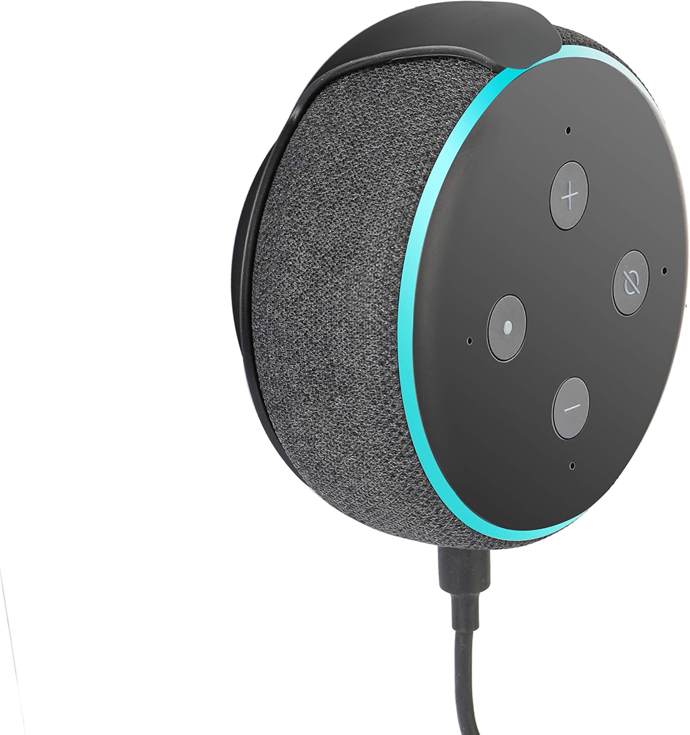 Space-Saving Echo Dot Holder with Cable Management - Black
