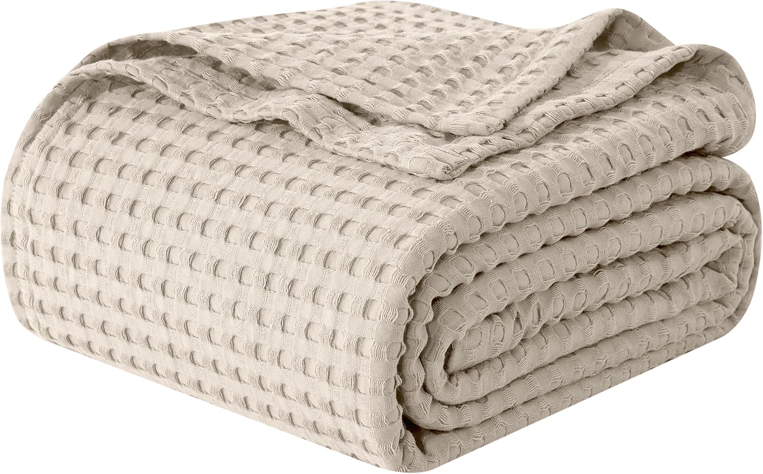 Elegant Comfort 100% Cotton Waffle Blanket for All Seasons
