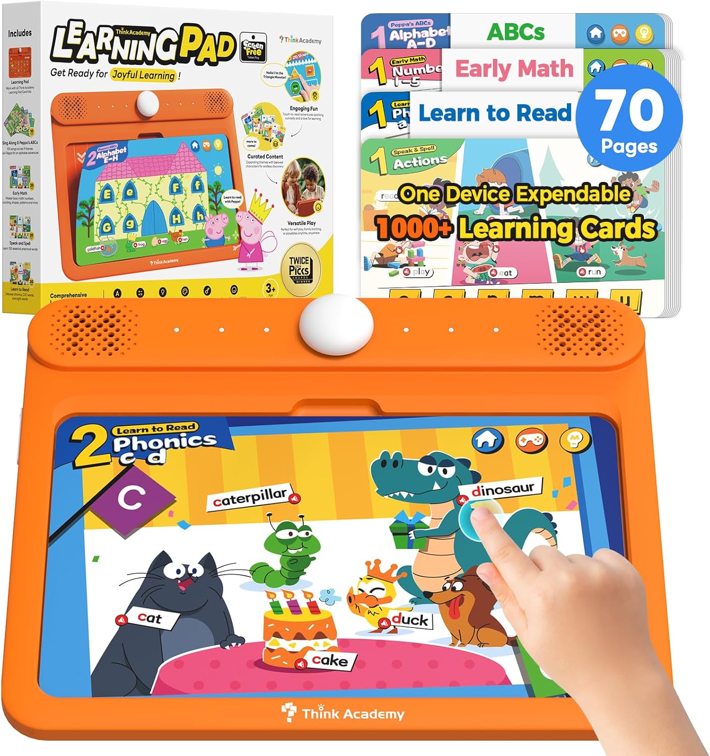 Think Academy Interactive Learning Pad for Kids 3-5 Years Old