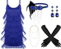 Flapper Dress Costumes Set for Women with Accessories 1920s Style