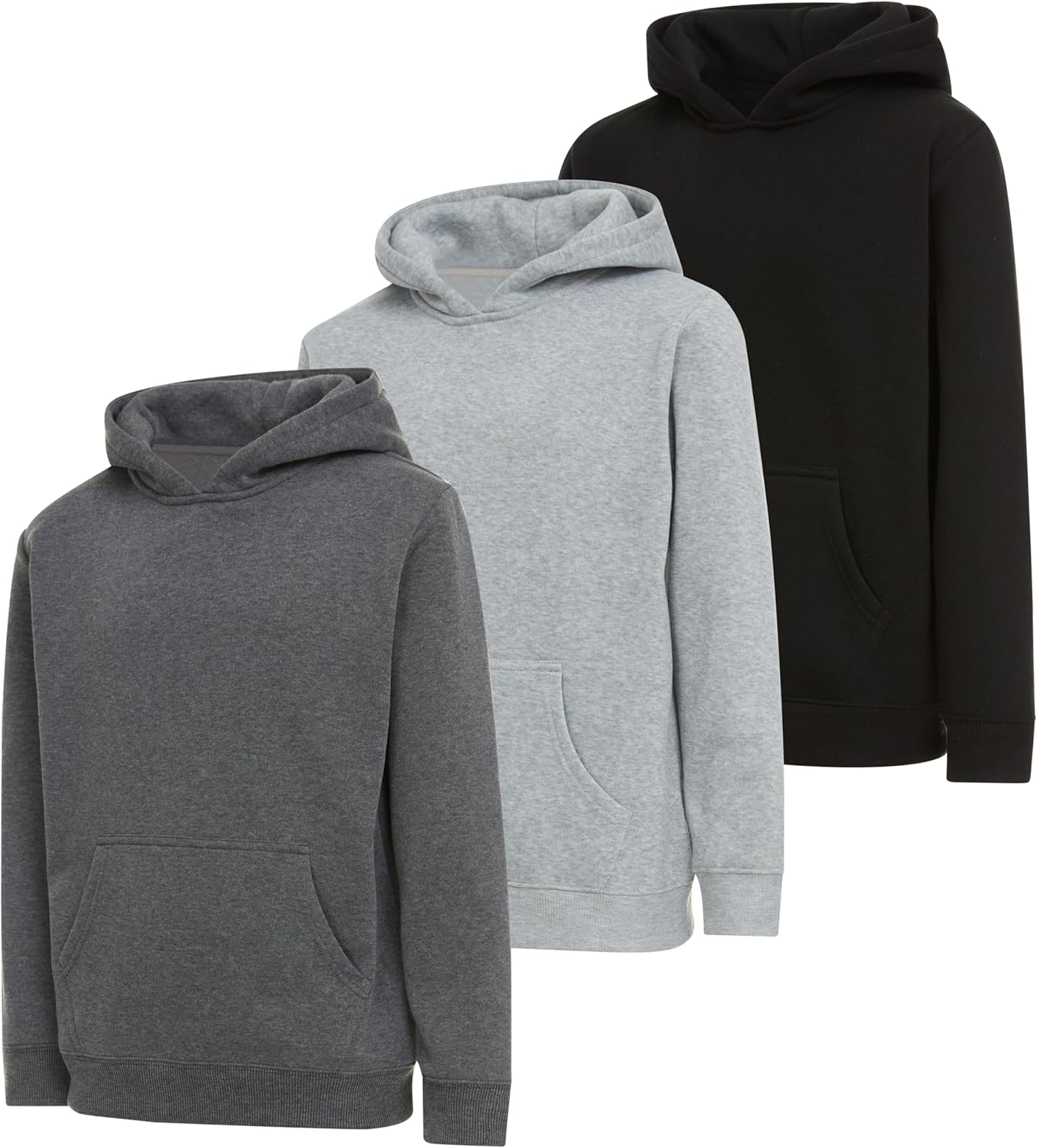 Versatile Boys Hoodies 3 Pack Fleece Pullover & Zip-Up Sweatshirts