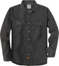 Dubinik Mens Button Up Long Sleeve Denim Shirt - Comfortable Fit