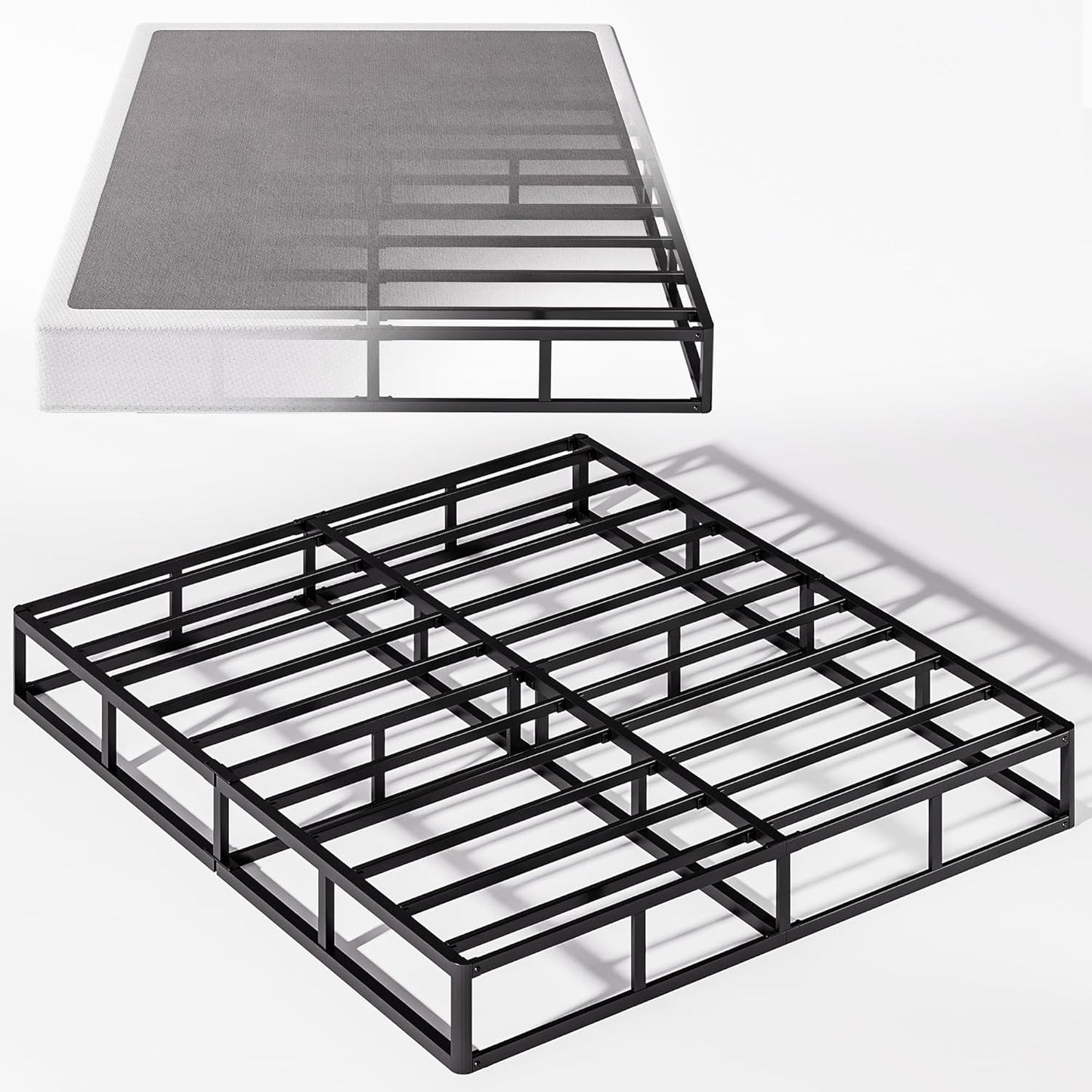 Full-Size Box Spring with Heavy Duty Structure for Comfort