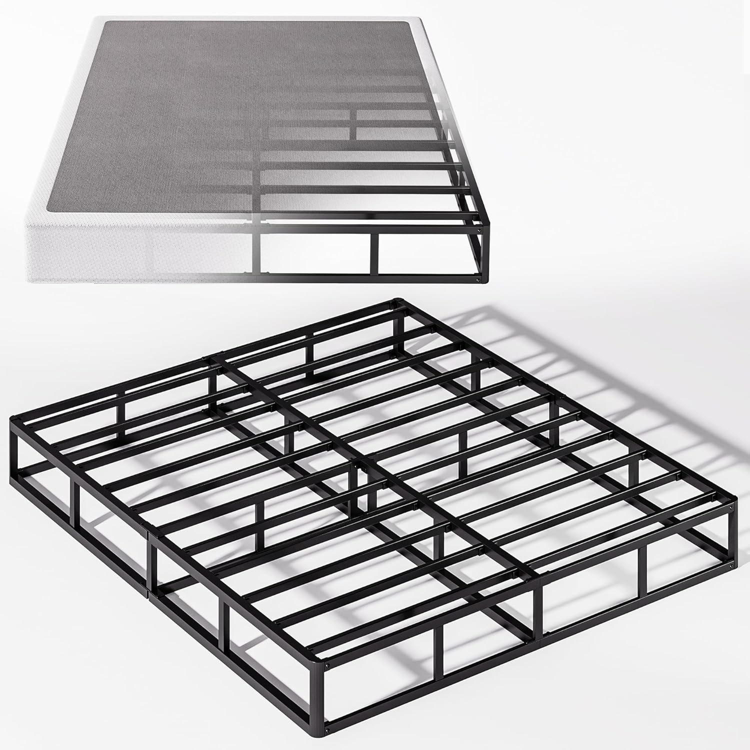 Full-Size Box Spring with Heavy Duty Structure for Comfort