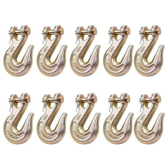 1/2ft' G80 Clevis Grab Hook Heavy Duty 10 Pack for Transport
