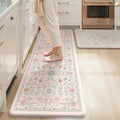 KIMODE Comfort Kitchen Mats Cushioned Anti Fatigue Set - Boho Floral