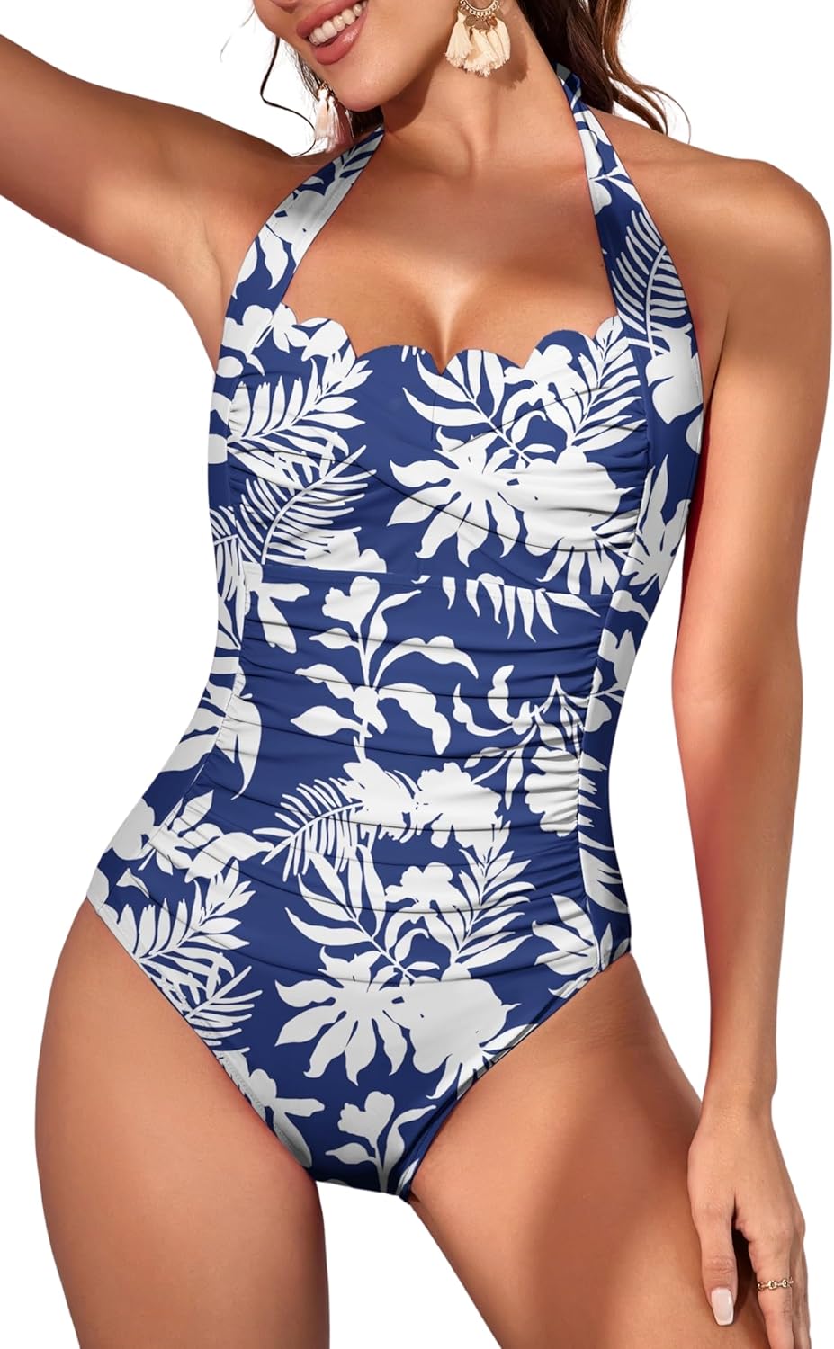Eomenie Women One Piece Tummy Control Swimsuit for Summer Fun