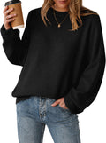Wool Blend Oversized Sweater Crewneck - Cozy Everyday Fall Staple