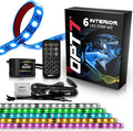 OPT7 Aura Interior Car Lights 6pc - Extended Multicolor Ambient Kit
