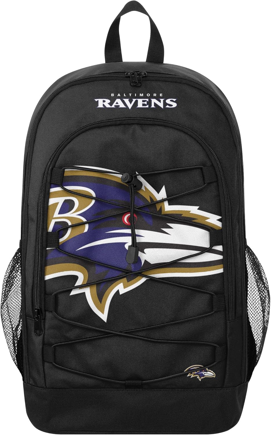 Baltimore Ravens NFL Big Logo Bungee Backpack for Fans