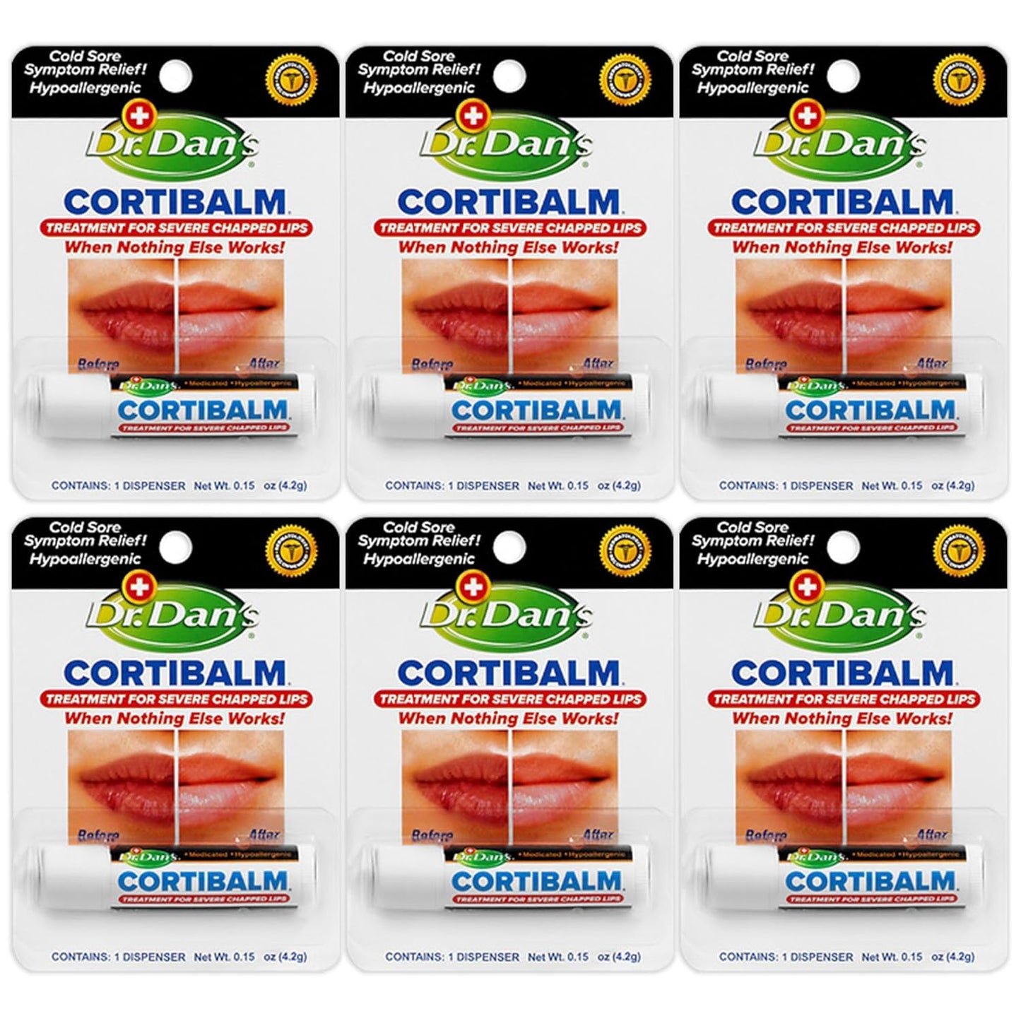 Dr. Dan's Cortibalm for Dry Cracked Lips - Healing Lip Balm
