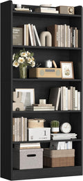 6-Tier Open Bookcase and Bookshelf - Space-Saving Vertical Storage