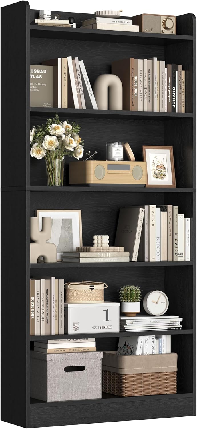 Maximized Vertical Storage with Yaheetech 6-Tier Open Bookcase