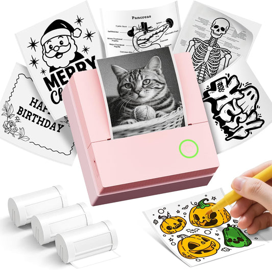 Portable Mini Sticker Printer PM290C for DIY Projects and Gifts