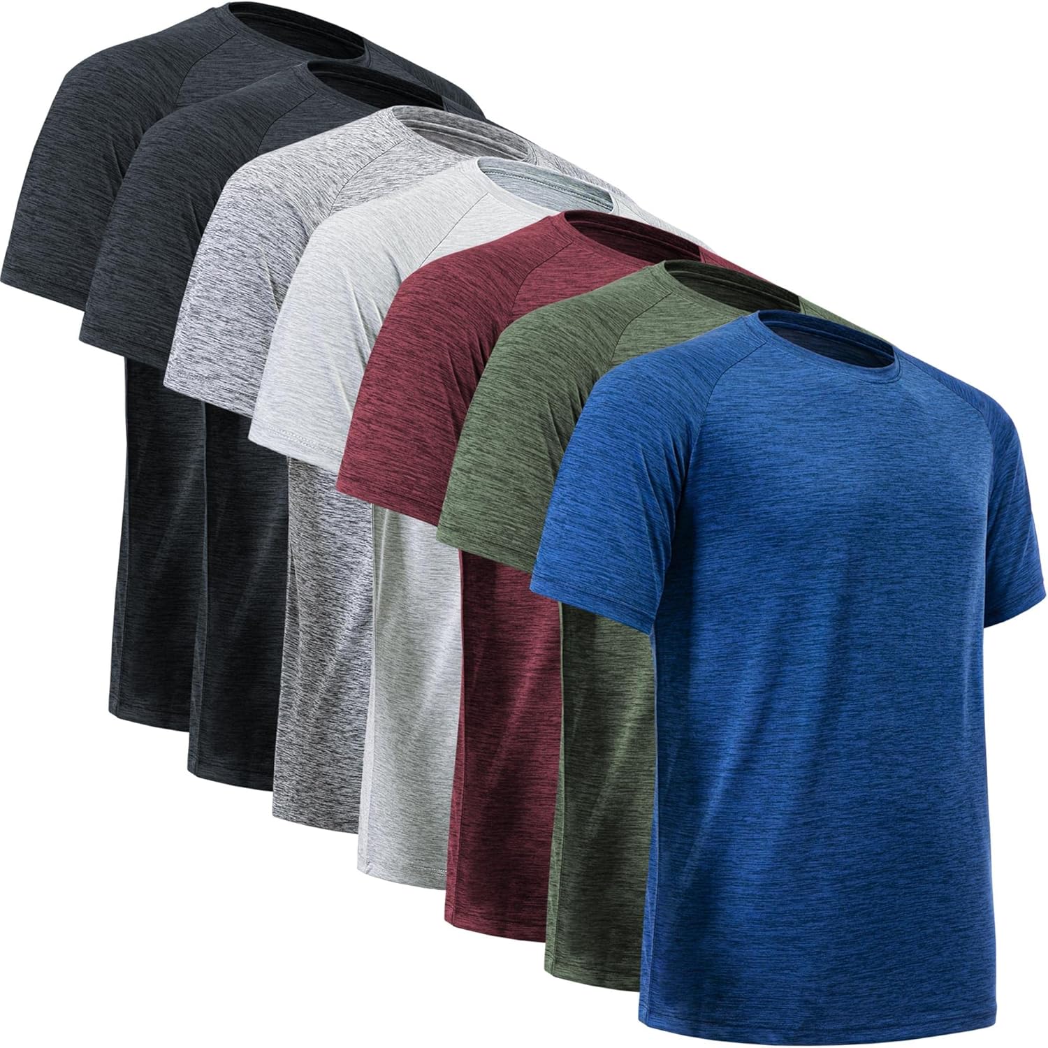 Workout Shirts for Men Short Sleeve Quick Dry Athletic T Shirt