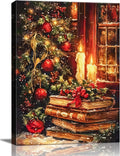 Vintage Christmas Wall Art Framed Canvas Print - Timeless Holiday