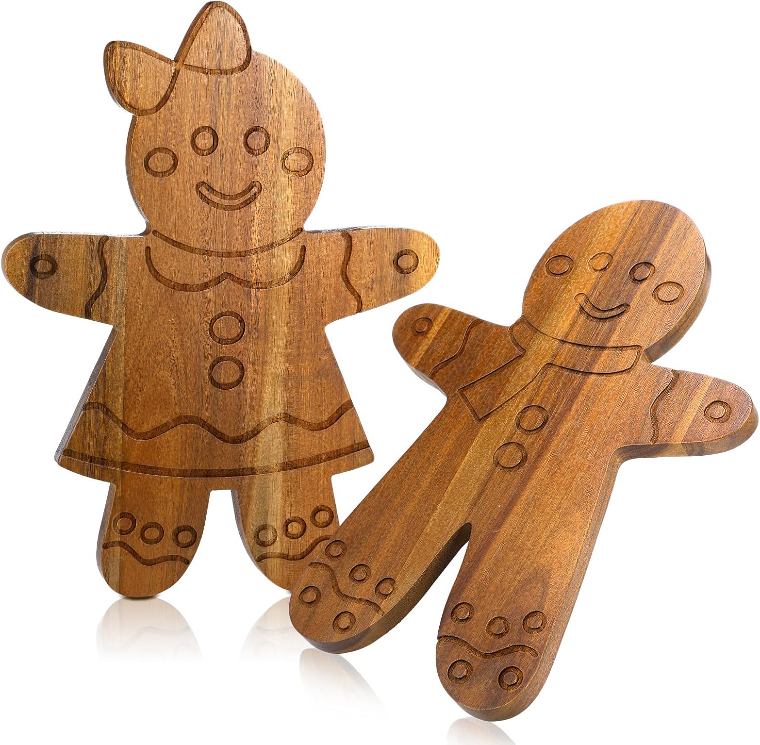Gingerbread Man Cutting Board Set for Christmas Charcuterie Fun