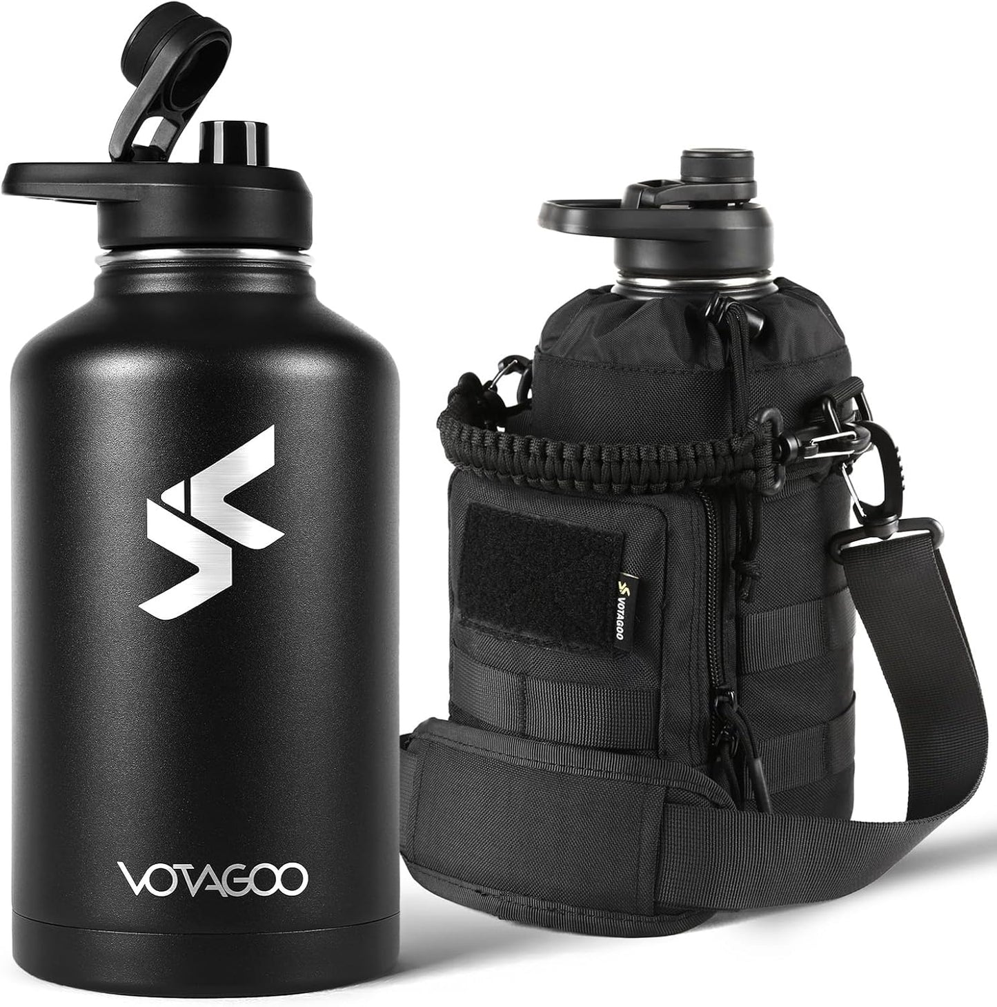 64Oz Tactical Water Bottle - Durable Insulated Metal Bottle