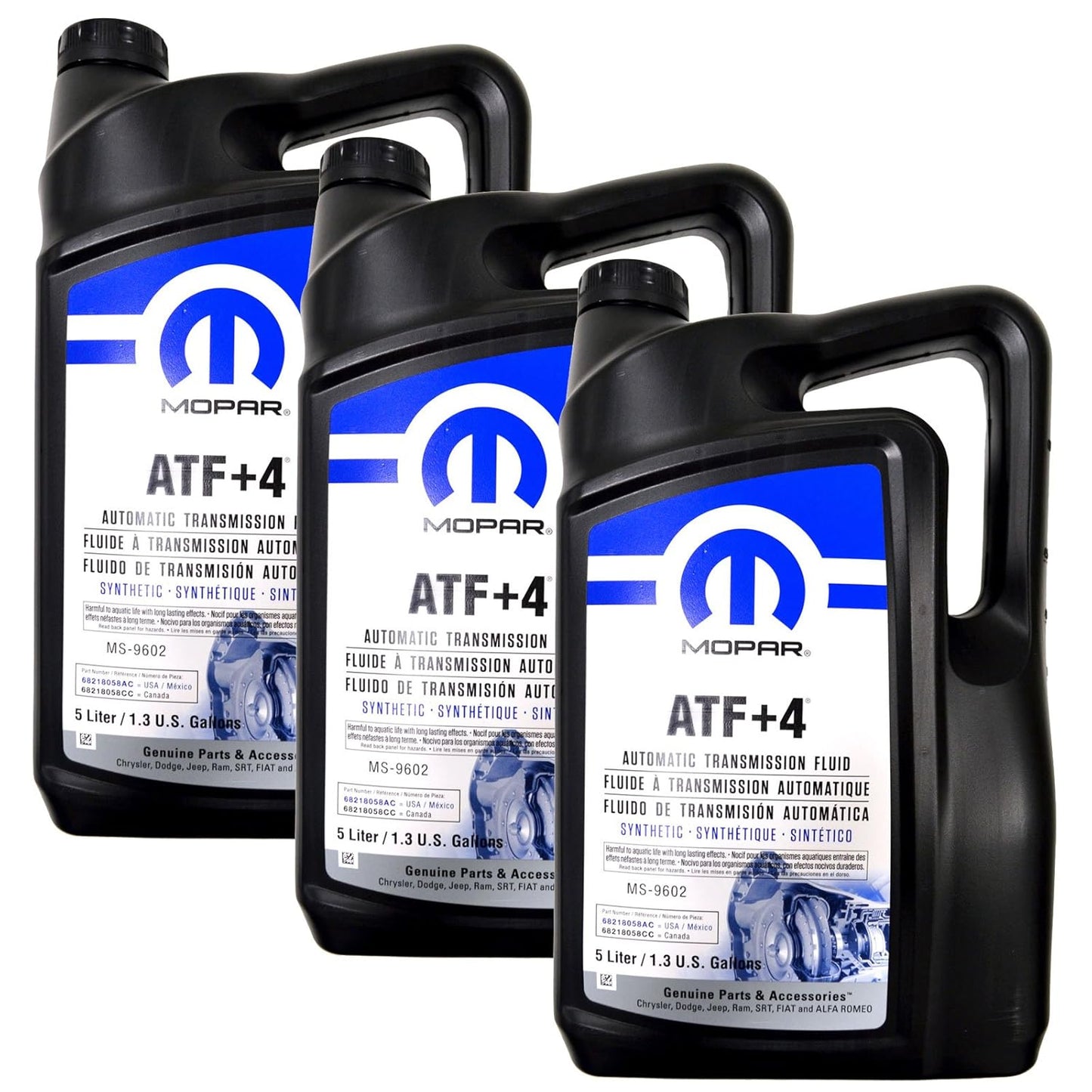 Mopar Automatic Transmission Fluid ATF+4 - 5 Liter 3 Pack