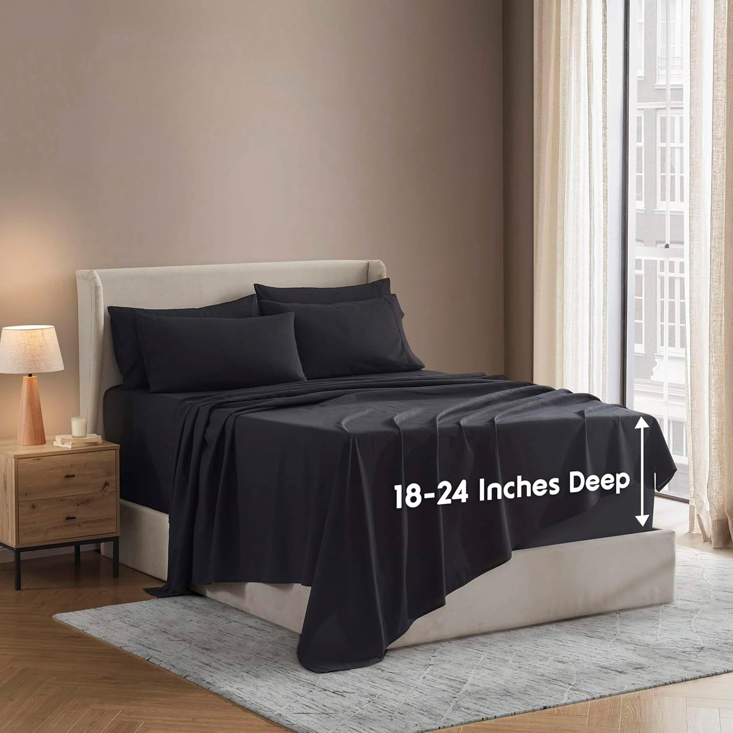 Nestl Extra Deep Queen Sheet Set - Luxury Cooling Bedding