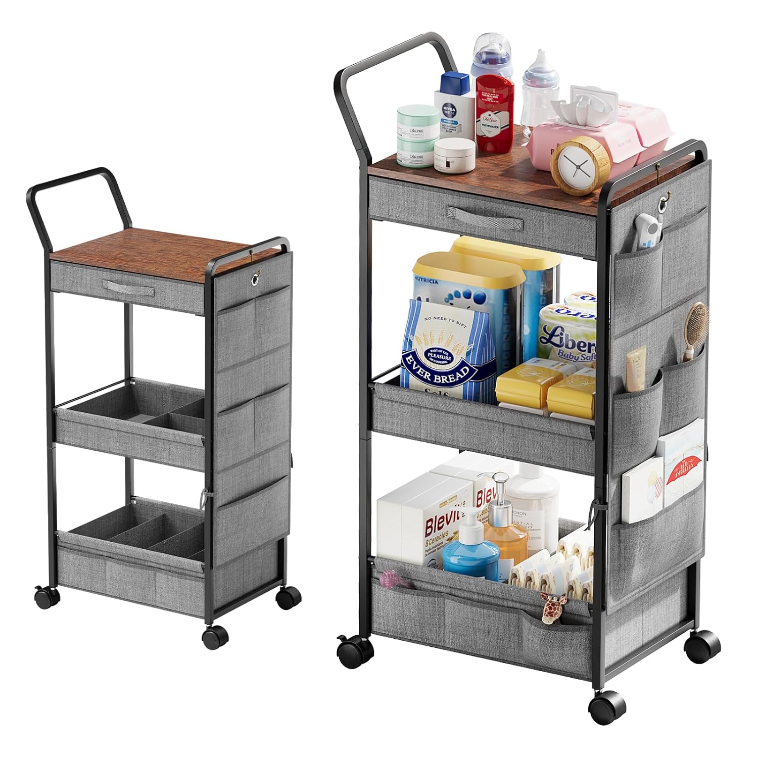3-Tier Diaper Caddy Organizer for Baby Essentials and More