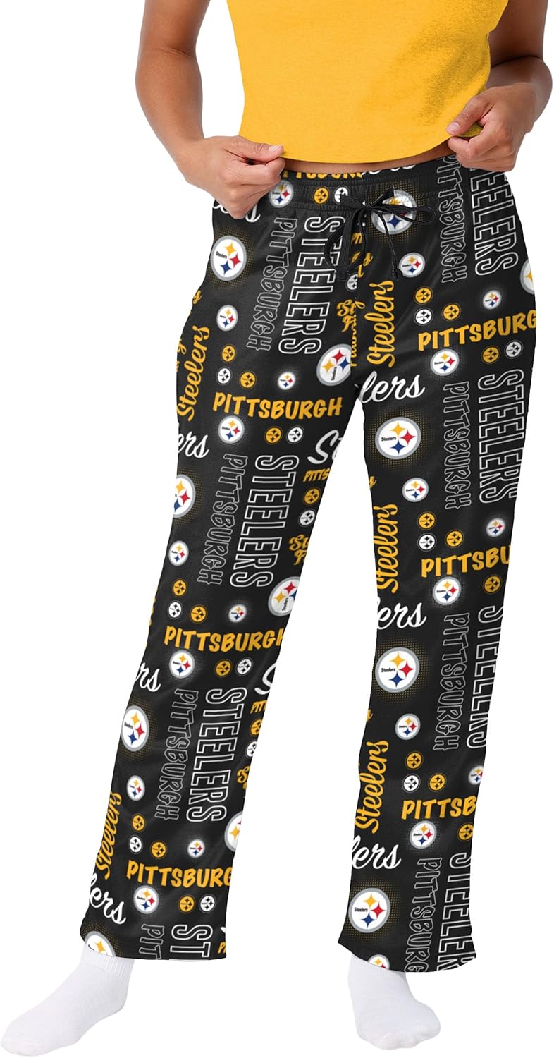 FOCO Women's NFL Team Logo Mini Print Lounge Pants for Comfort