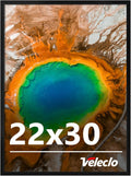 22x30 Picture Frame for Wall Display - Sturdy Black Poster Frame