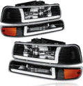 LED DRL Headlights Assembly for 1999-2006 Chevy Silverado Tahoe