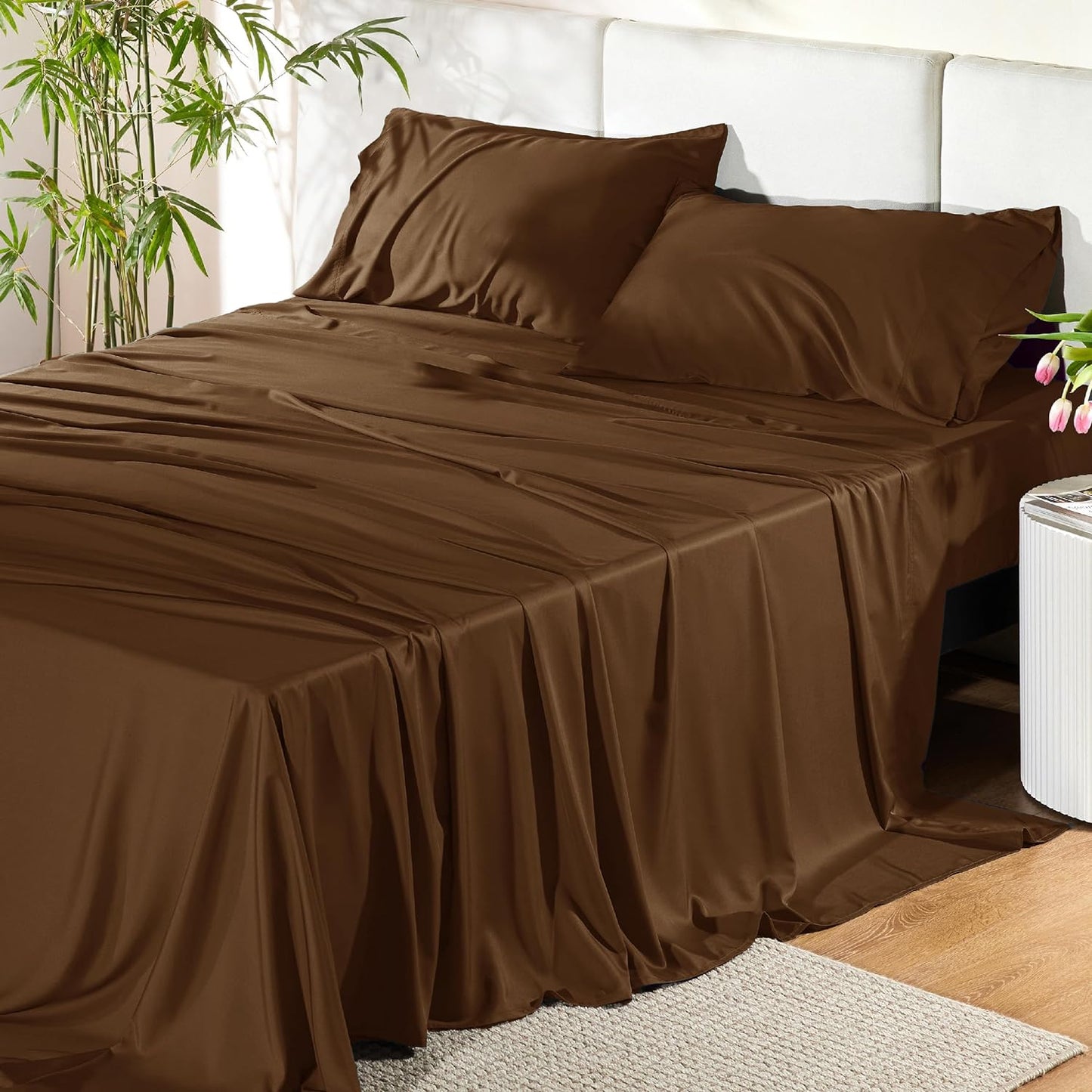 Cooling Full Size Bed Sheets for Hot Sleepers, Soft & Breathable