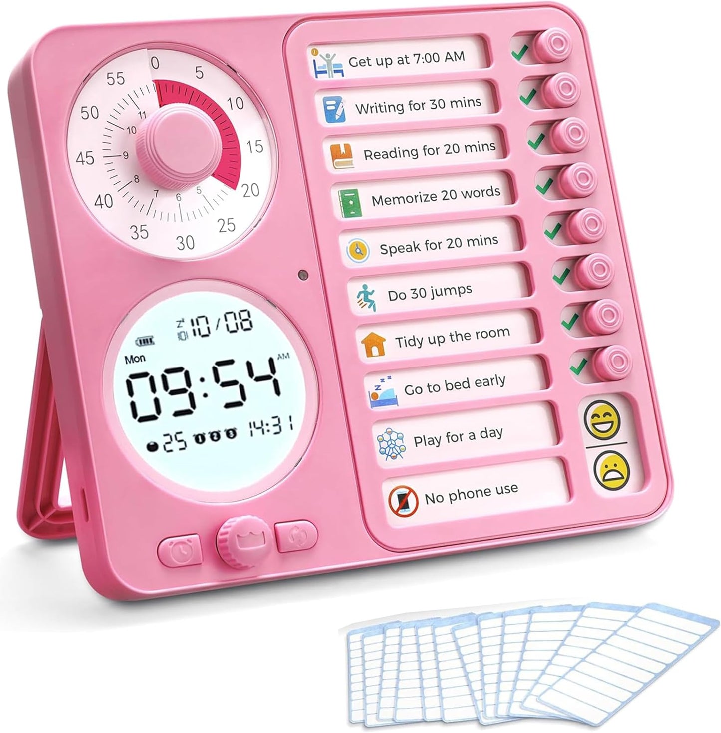 3-in-1 Visual Timer Task Timer for Kids and Adults with ADHD