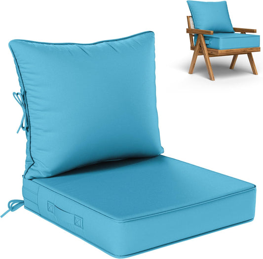 Outdoor Seat Cushion Set for Patio Furniture - Waterproof & Durable