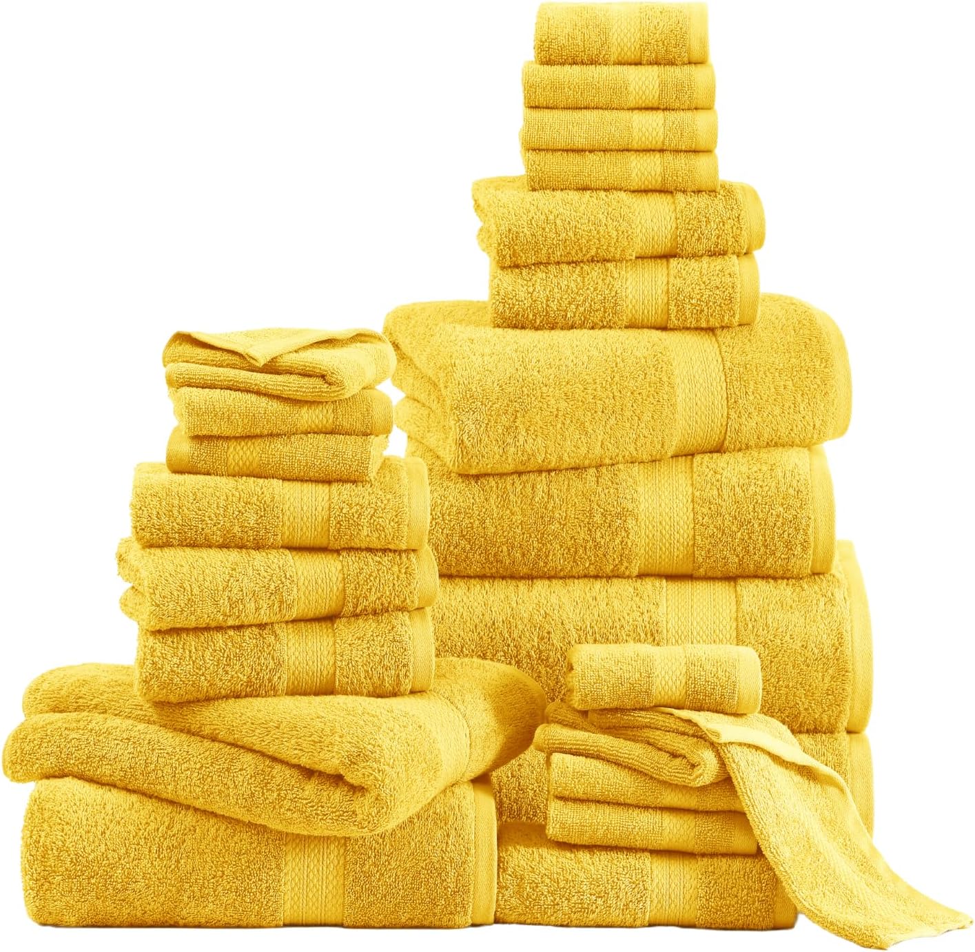 100% Cotton Bathroom Towel Set - Luxurious Softness & Absorbency