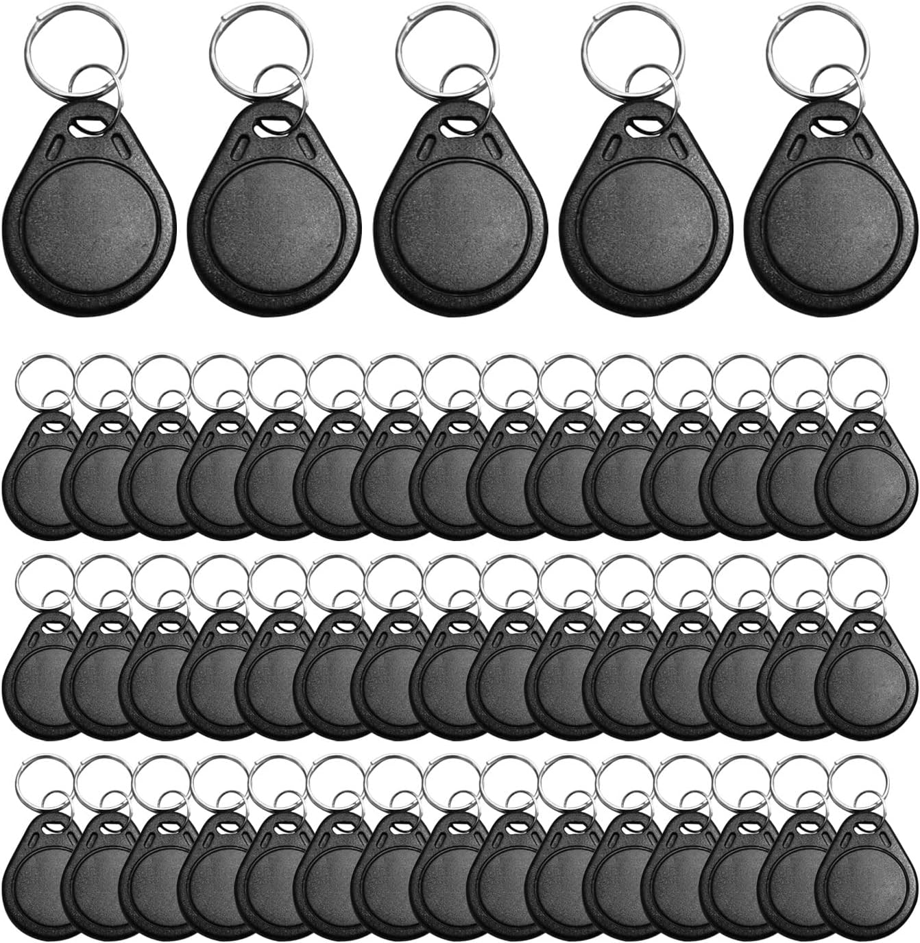 JOJOCY 50 PCS ID 125KHz RFID Writable T5577 Key Fob Tags