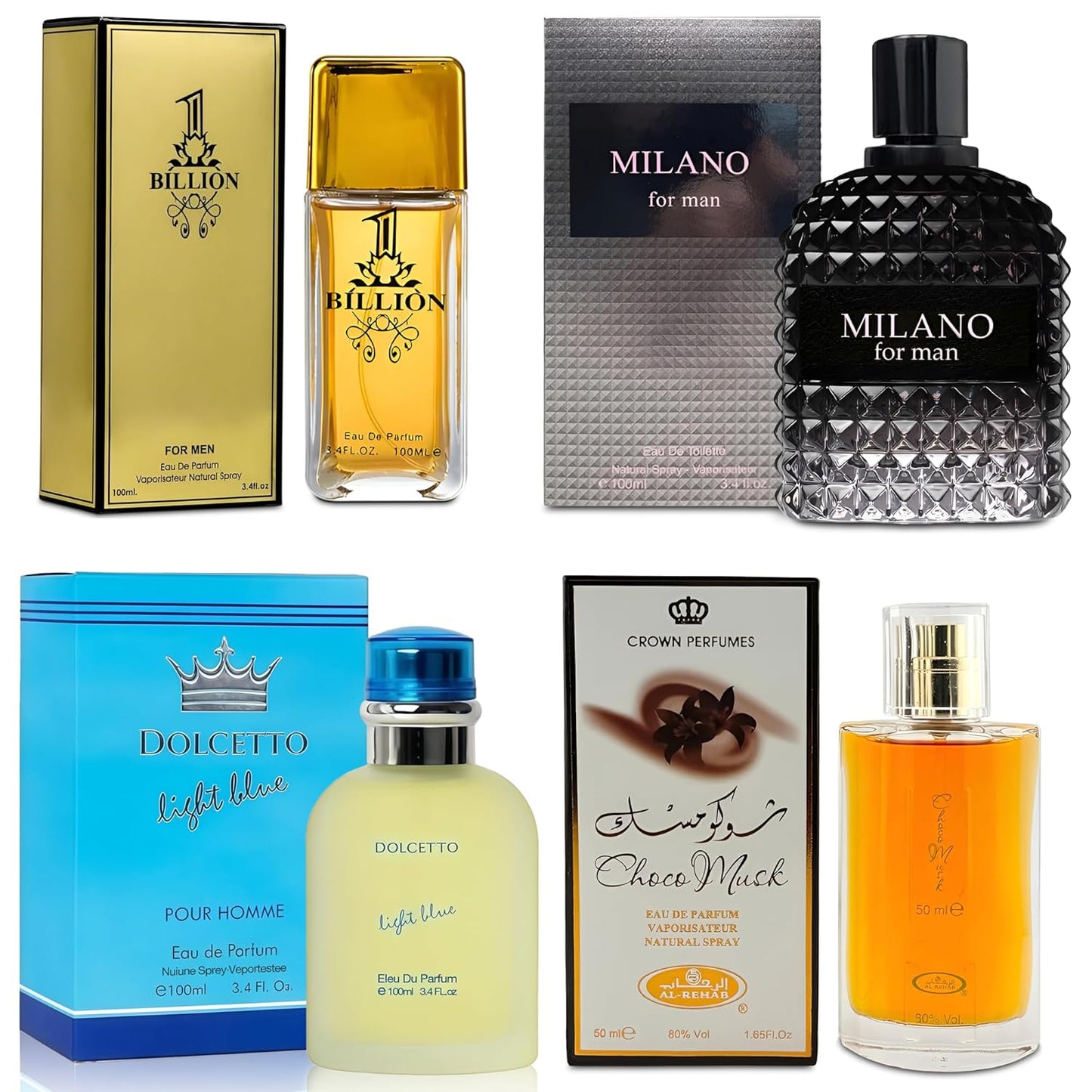 AFLUXE 4-Piece Cologne Set for Men - Long Lasting Fragrance