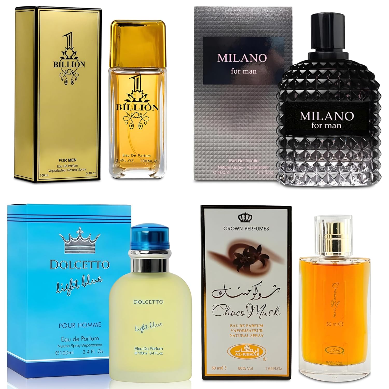 AFLUXE 4-Piece Cologne Set for Men - Long Lasting Fragrance