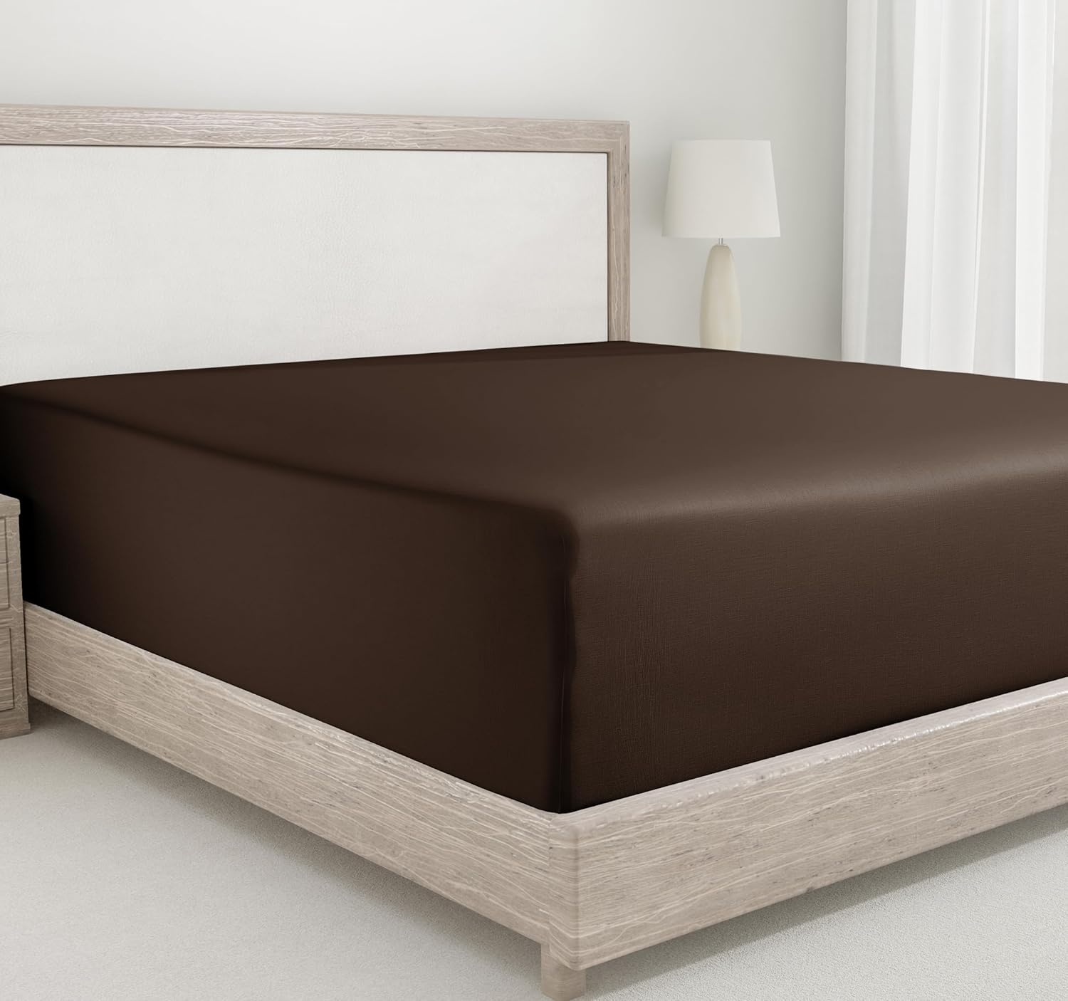 California Design Den Cotton Fitted Sheet Full - Soft & Durable