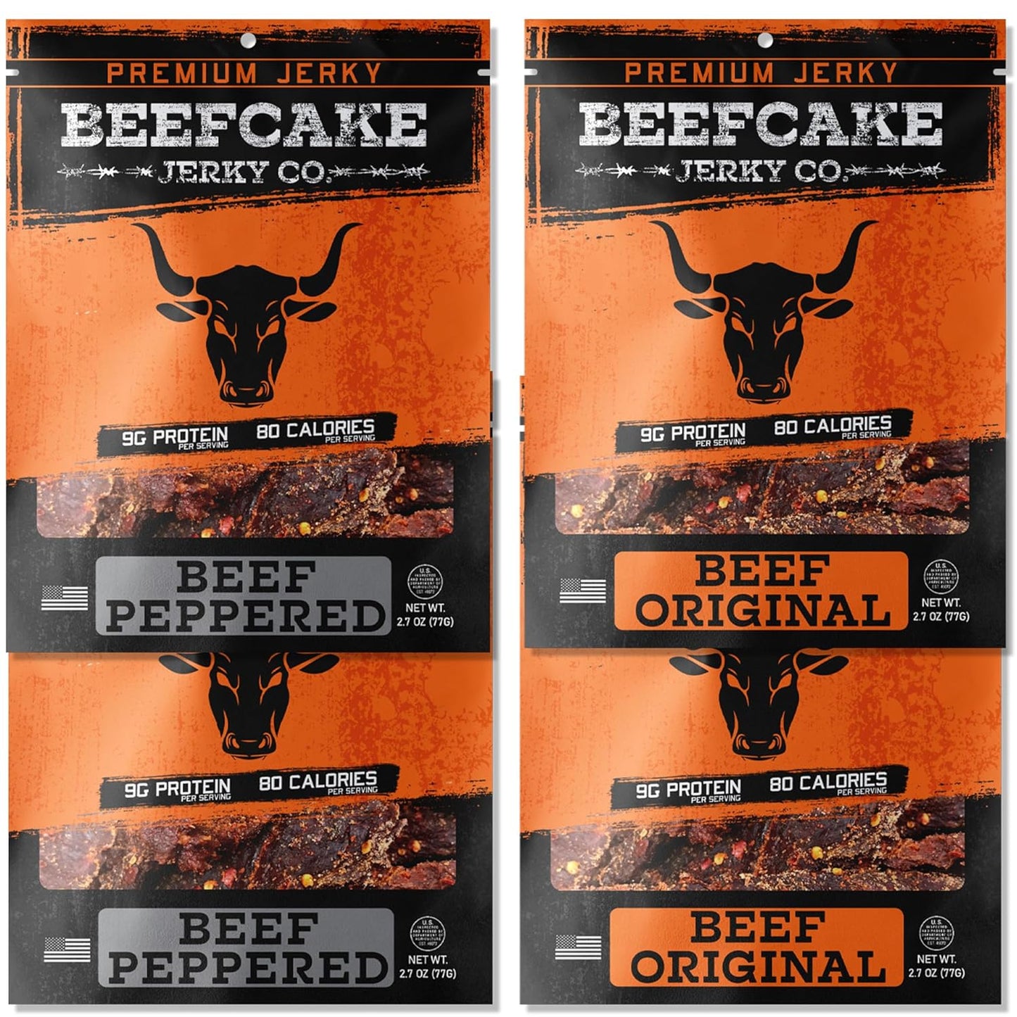 BEEFCAKE Jerky Classic Beef Bundle - Protein-Packed Snack