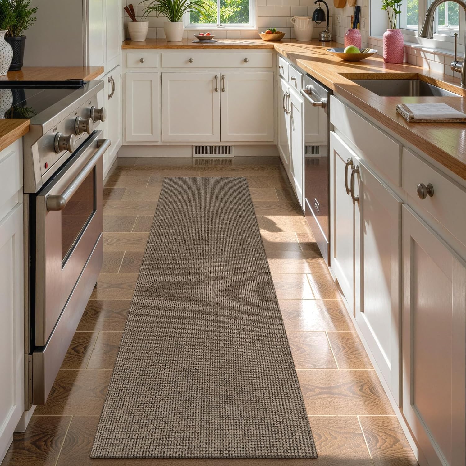 Uphome Long Hallway Runner Rug - Washable Boho Kitchen Rug