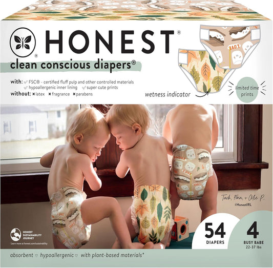 The Honest Co. Sustainable Fall '24 Diapers | Plant-Based | Size 4 Club Box